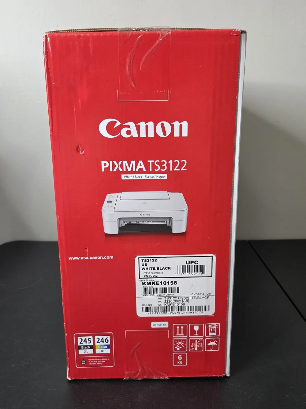 Canon PIXMA TS3122 Inkjet Printer Box Wireless All-In-One